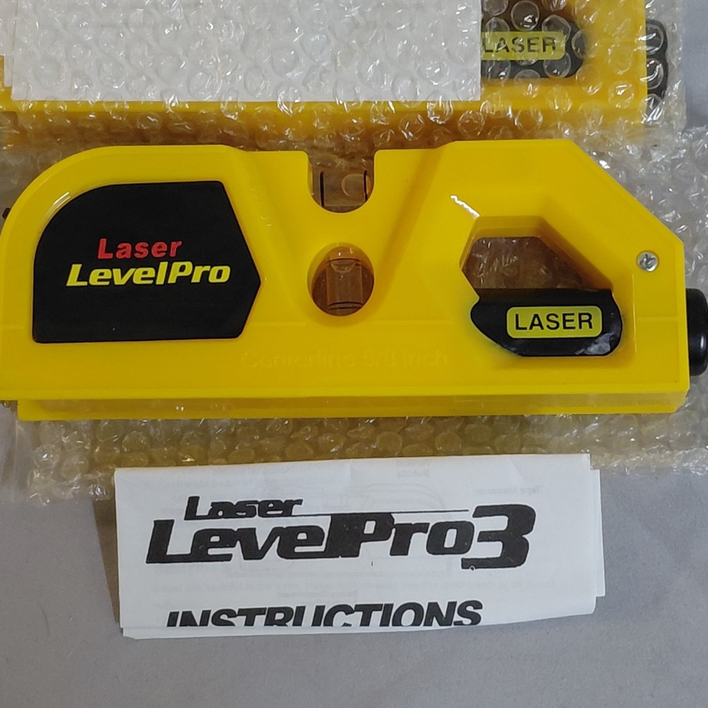 Lot of 2 Laser LevelPro 3 Multipurpose Laser Levels Tape Measure w/ Instructions